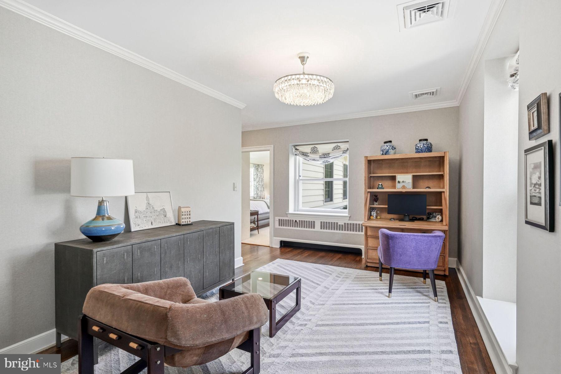 828 Black Rock Road Gladwyne, PA 19035 - Photo 41 of 68 a living room with furniture and wooden floor