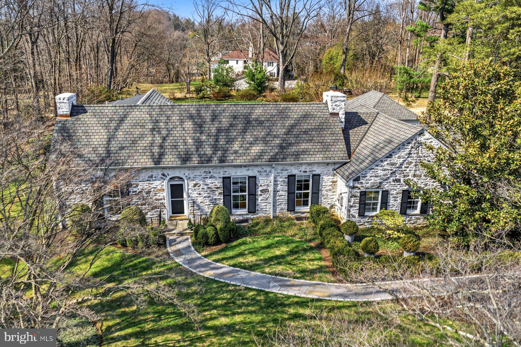 828 Black Rock Road Gladwyne, PA 19035 - Photo 64 of 68 a aerial view of a house with a yard