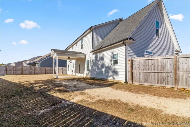 a view of a house with a patio
