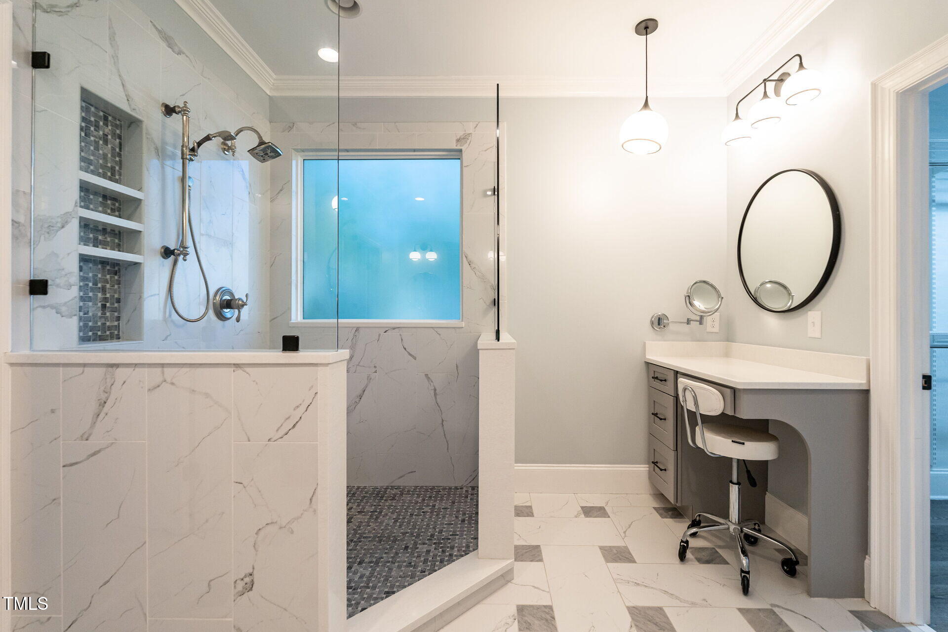 1228 Dorleath Court Raleigh, NC 27614 - Photo 23 of 47 a bathroom with a sink and a mirror