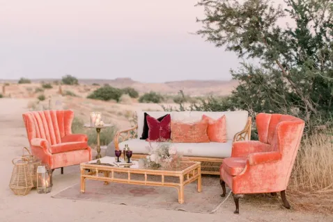 a view of a sky from a yard