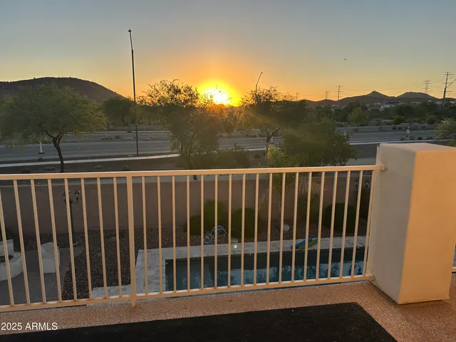 a view of a black gate