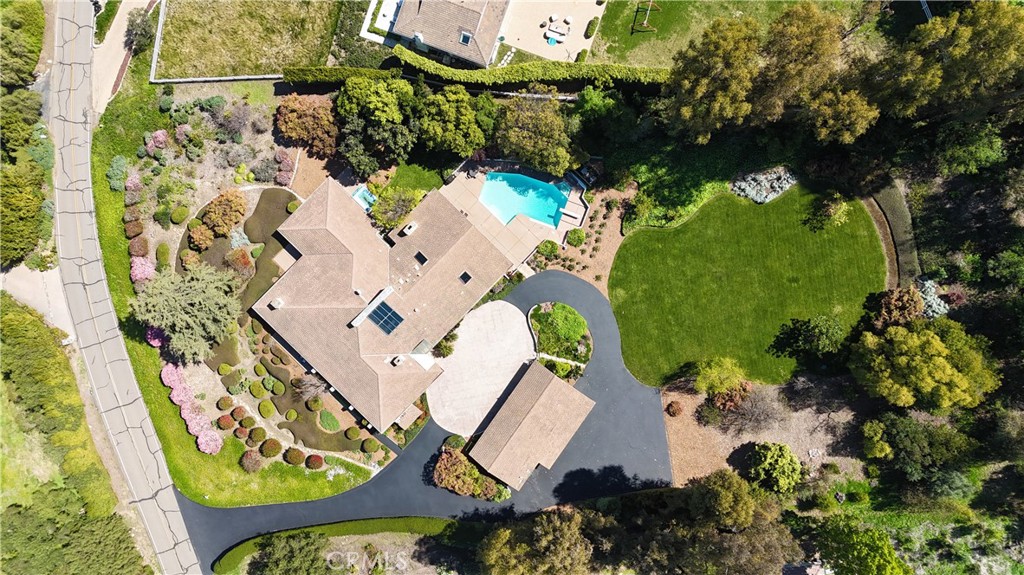 57 Saddleback Road Rolling Hills, CA 90274 - Photo 37 of 38 an aerial view of a swimming pool