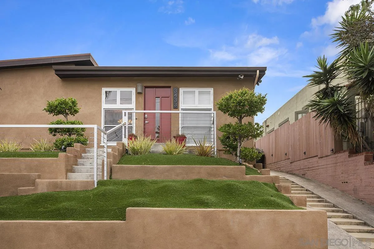 3433 Alabama Street San Diego, CA 92104 - Photo 4 of 58 a front view of a house with a yard