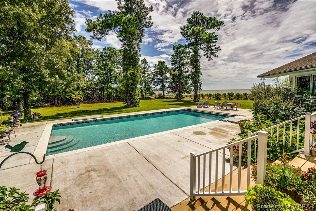4214 Windmill Point Road White Stone, VA 22578 - Photo 24 of 34 Waterside deck leads to the pool