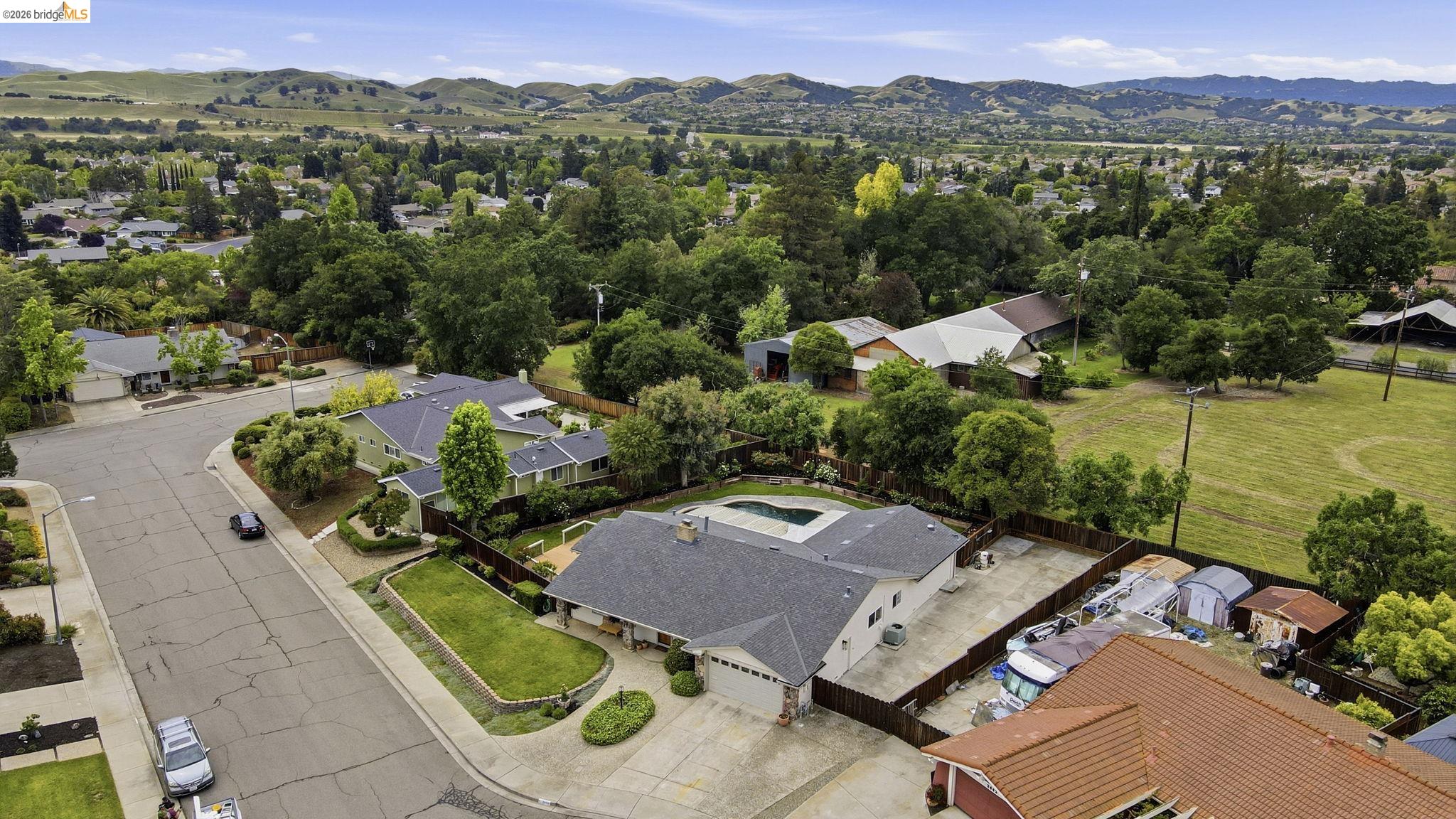 2438 Merritt Place Livermore, CA 94550 - Photo 61 of 64 an aerial view of a house with a garden