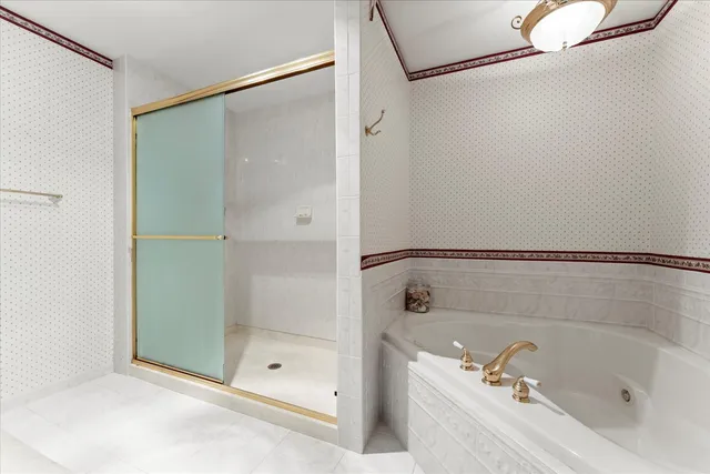 a bathroom with a shower curtain