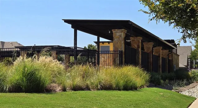 a view of a terrace with sitting area