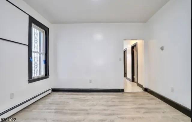 an empty room with window