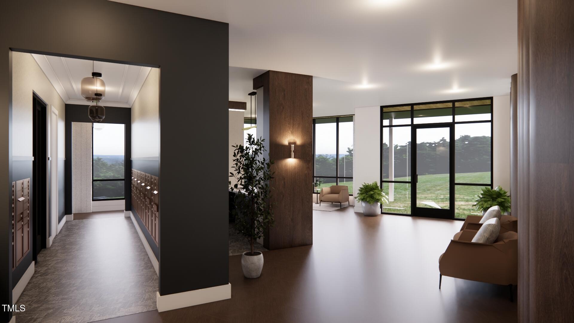 2201 West Cornwallis Road, Unit 1B3 Durham, NC 27705 - Photo 11 of 20 a hallway with wooden floor and furniture