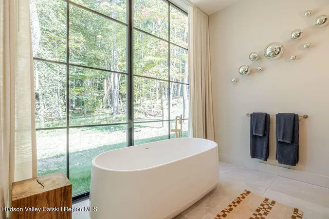 a view of a lake in middle of a town