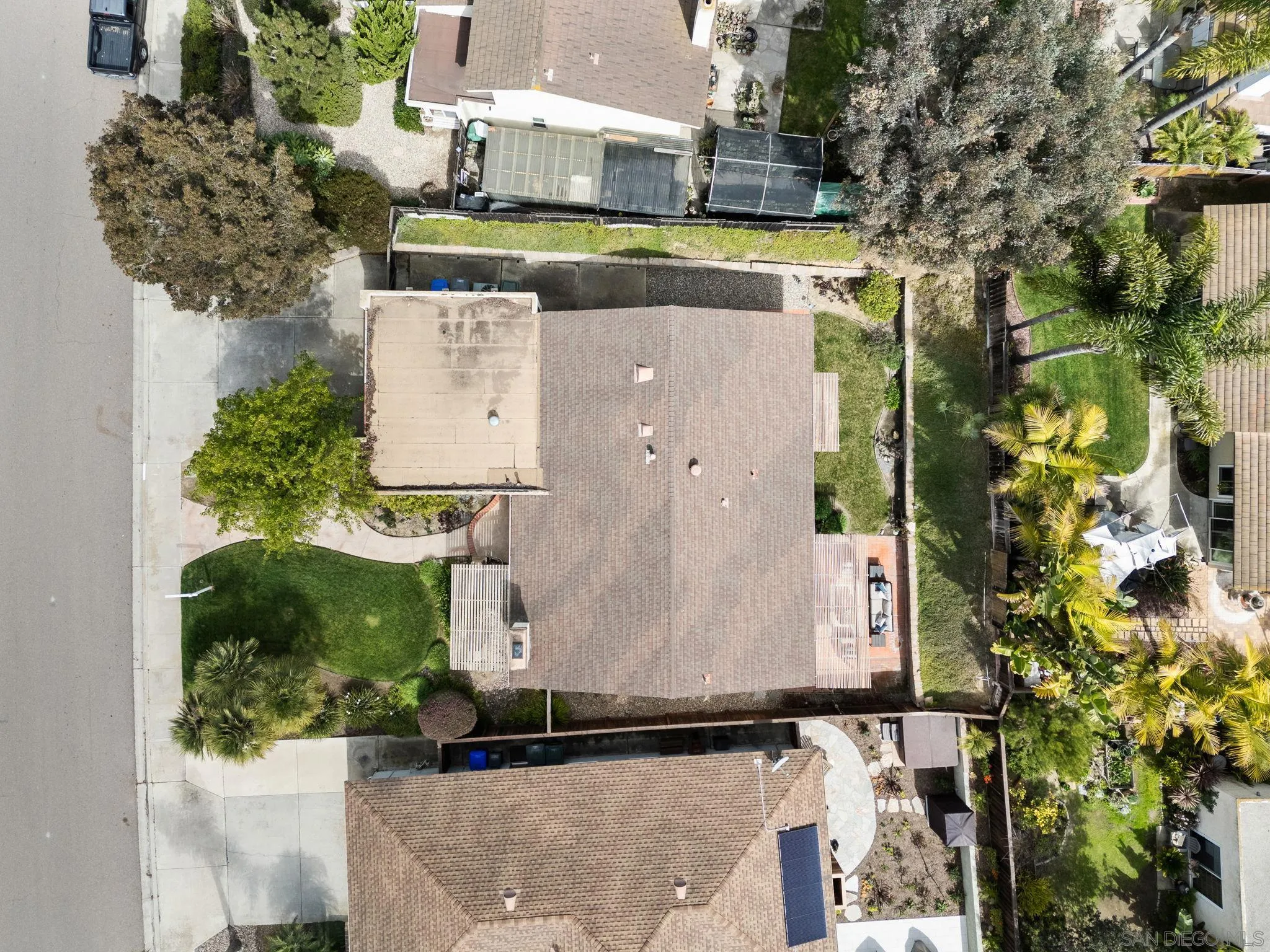 111 Little Oaks Road Encinitas, CA 92024 - Photo 23 of 25 an aerial view of residential house with outdoor space and parking