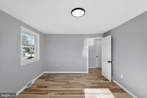 an empty room with a window