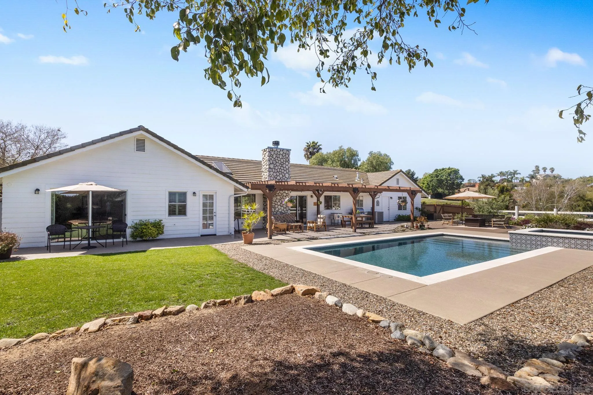 360 Futurity Lane Fallbrook, CA 92028 - Photo 30 of 58 a view of a house with swimming pool and sitting area