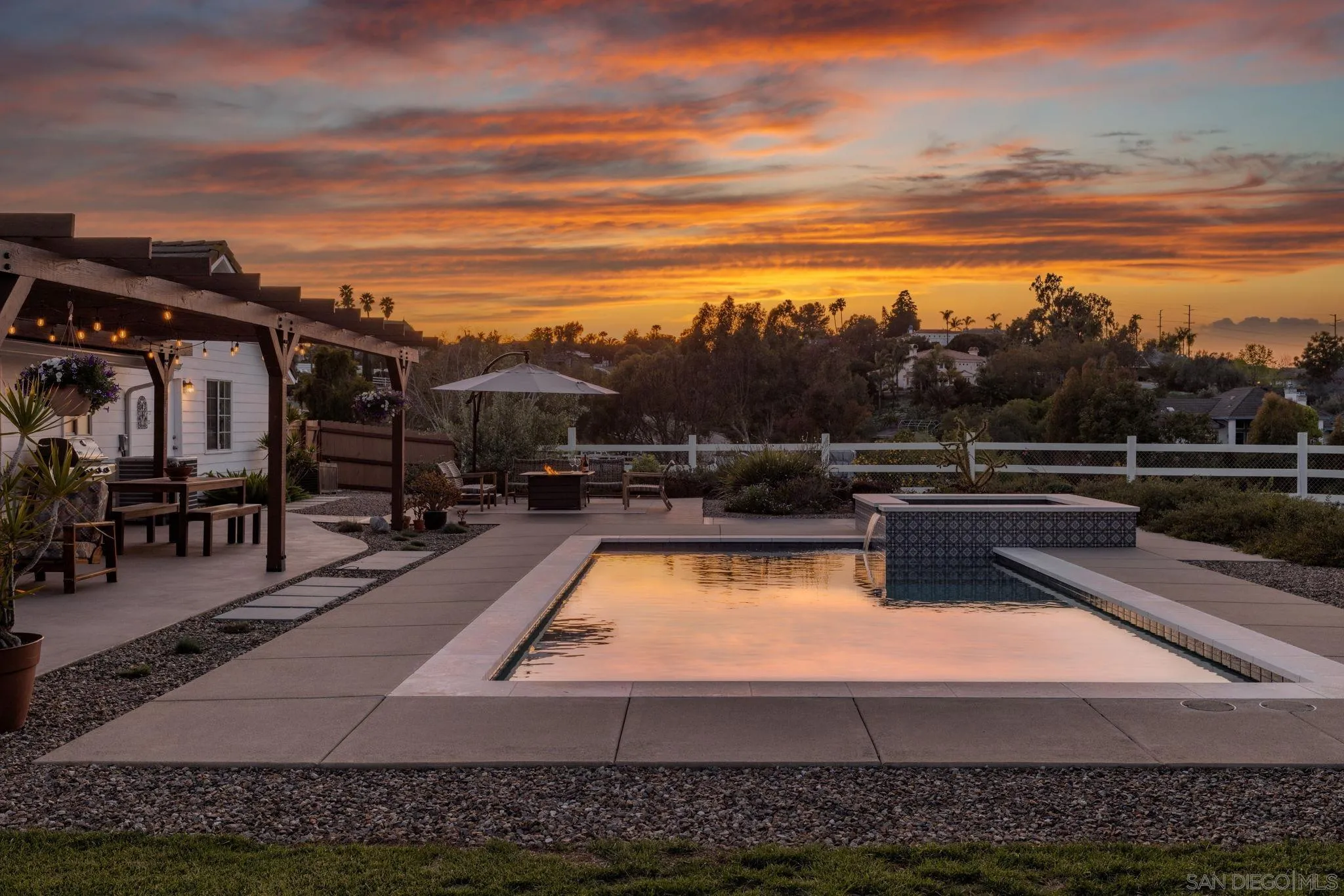 360 Futurity Lane Fallbrook, CA 92028 - Photo 4 of 58 a view of swimming pool with seating area and barbeque oven
