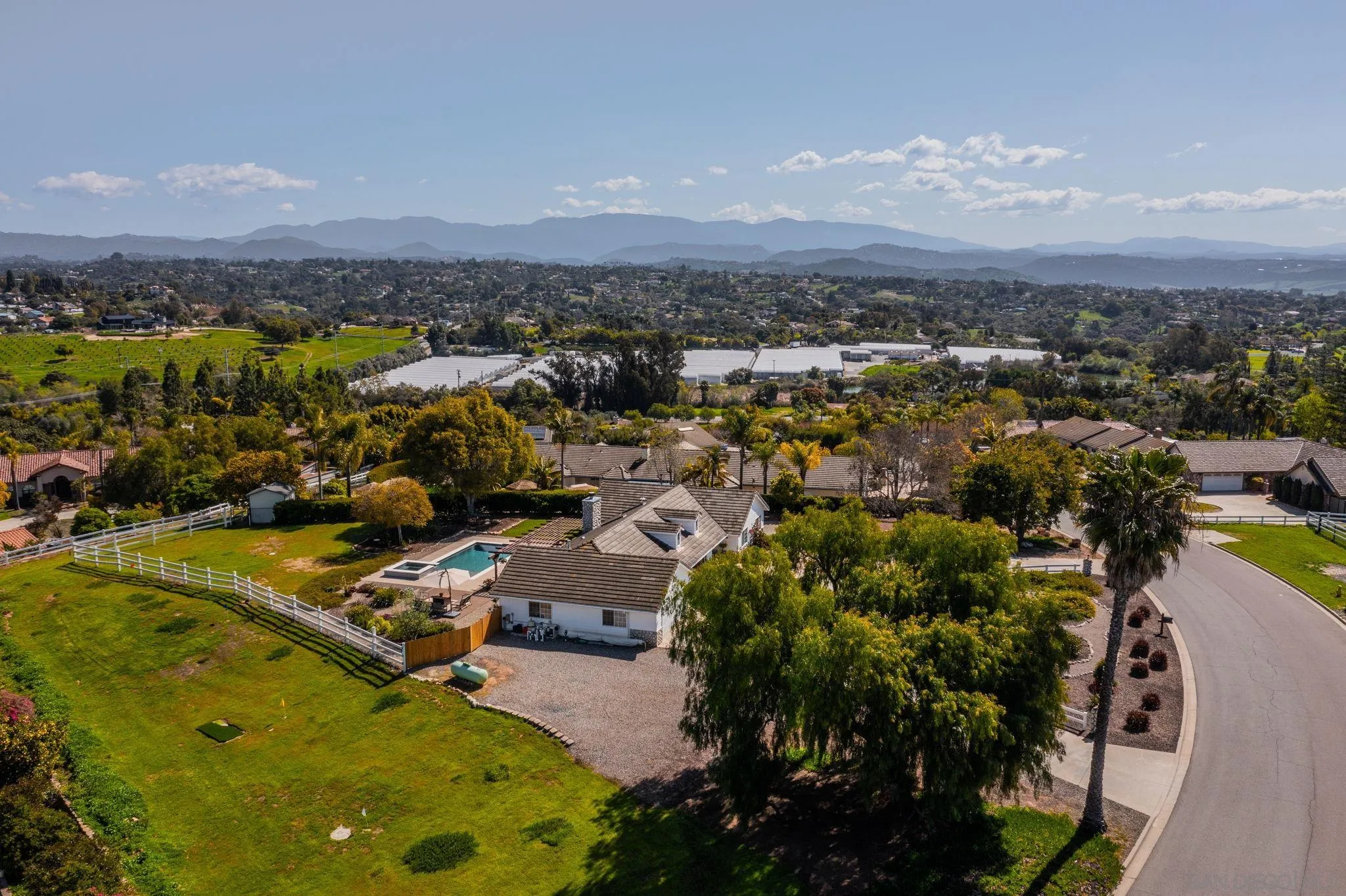 360 Futurity Lane Fallbrook, CA 92028 - Photo 49 of 58 an aerial view of residential houses with outdoor space