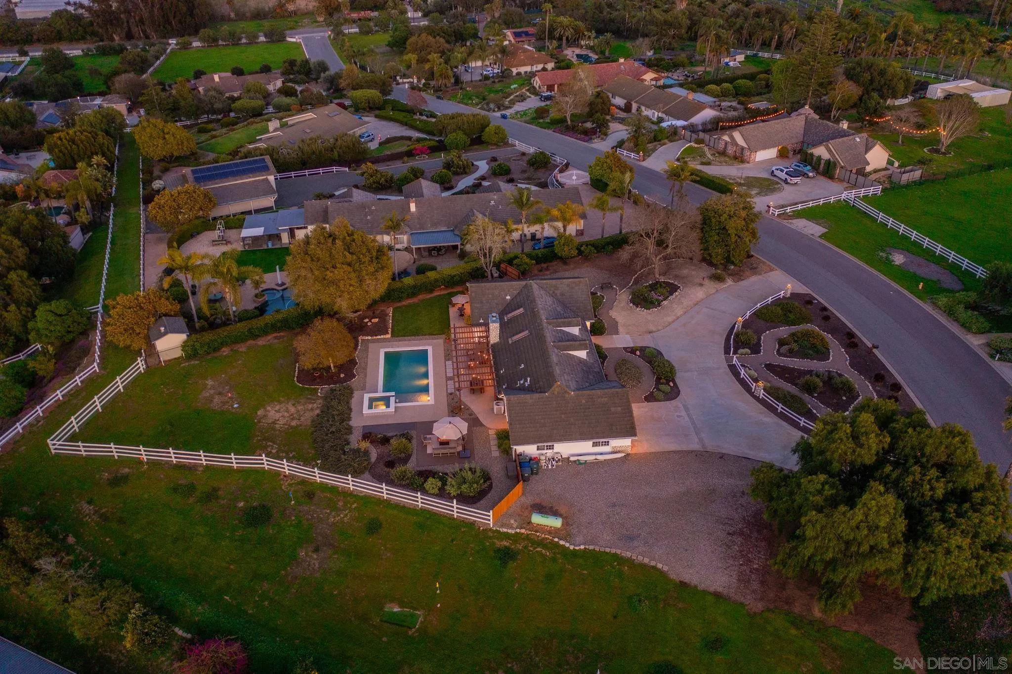 360 Futurity Lane Fallbrook, CA 92028 - Photo 57 of 58 an aerial view of house with a yard