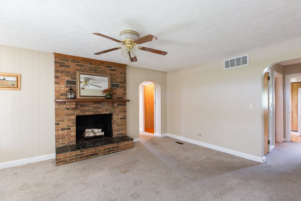 Hardwood under the carpet.