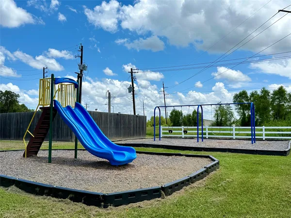 a view of outdoor space with trampoline