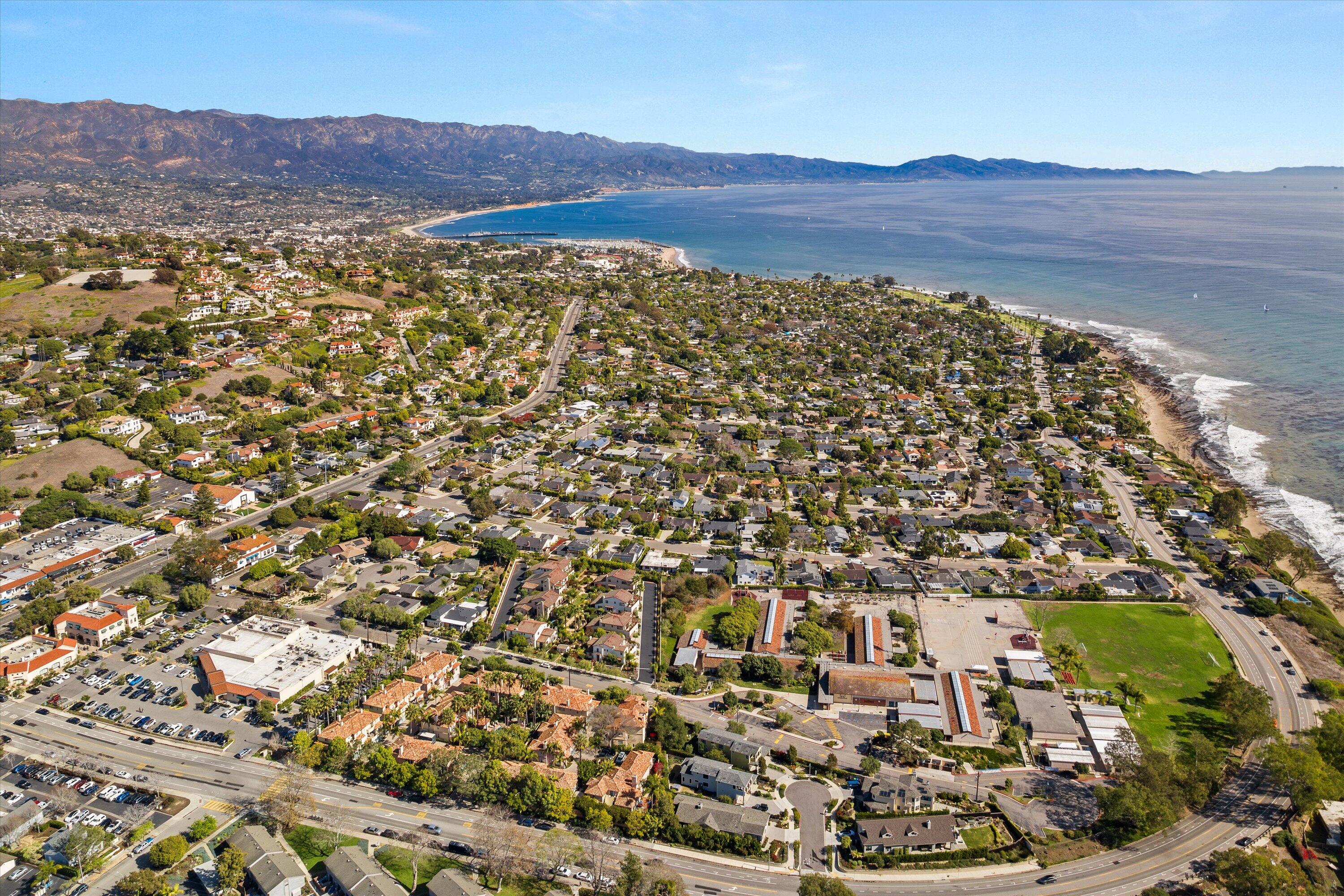 222 Meigs Road, Unit 16 Santa Barbara, CA 93109 - Photo 42 of 44 an aerial view of residential house and car parked