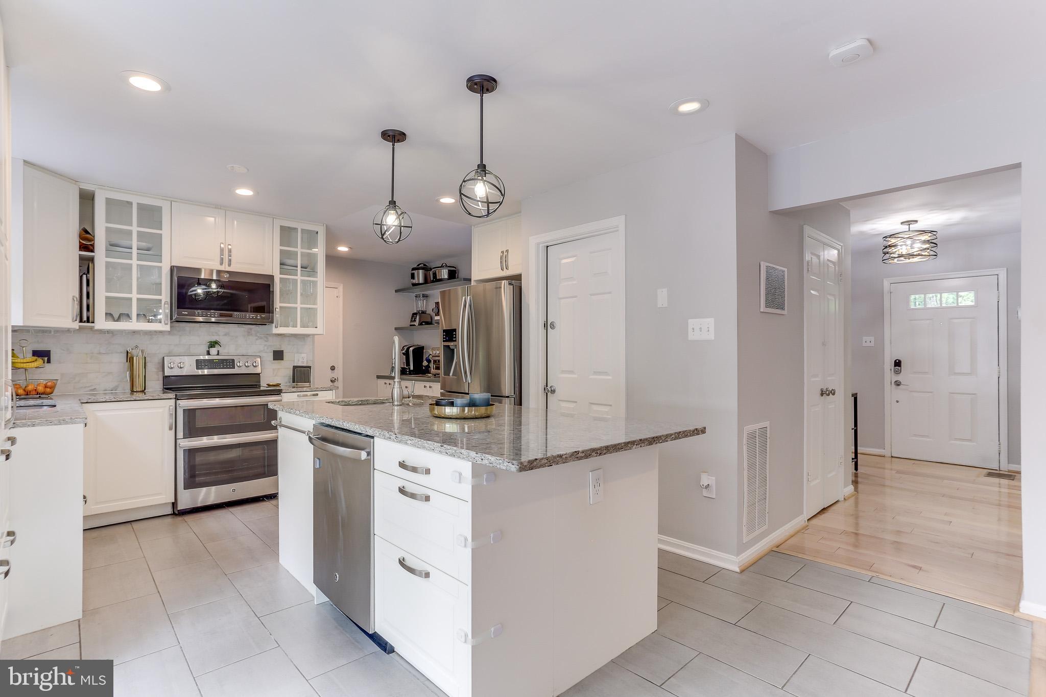 4011 Hummer Road Annandale, VA 22003 - Photo 10 of 56 Renovated kitchen! Center island w/pendant lights
