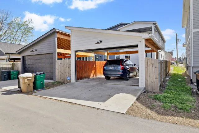a car parked in front of house