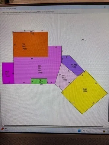 a room with pool and two painting on the wall