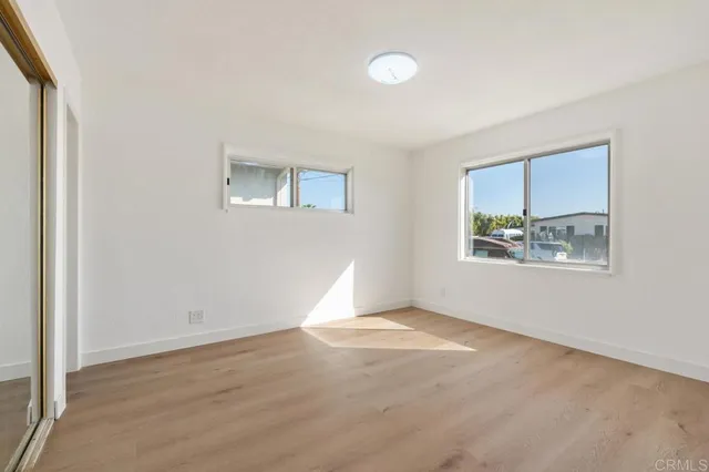 an empty room with a window