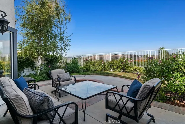 a view of balcony with furniture and outdoor space