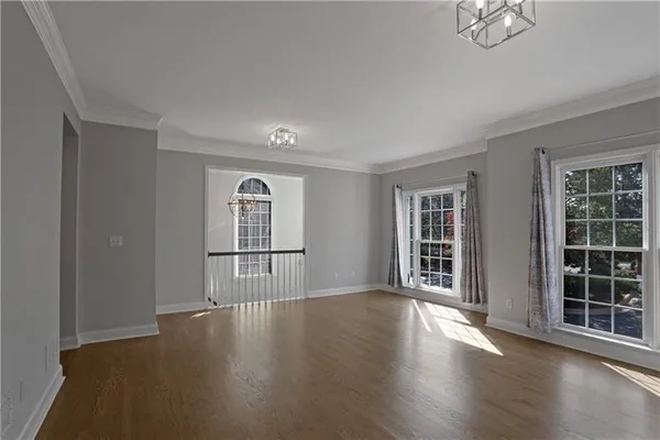 a view of livingroom with hardwood floor and window