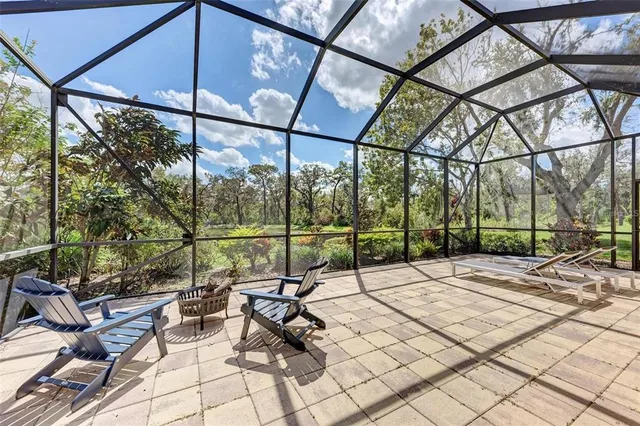 a view of a lake with a big yard