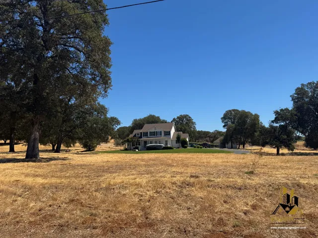 a view of outdoor space with garden and trees
