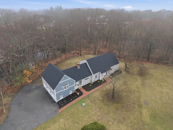 a view of a terrace with a yard
