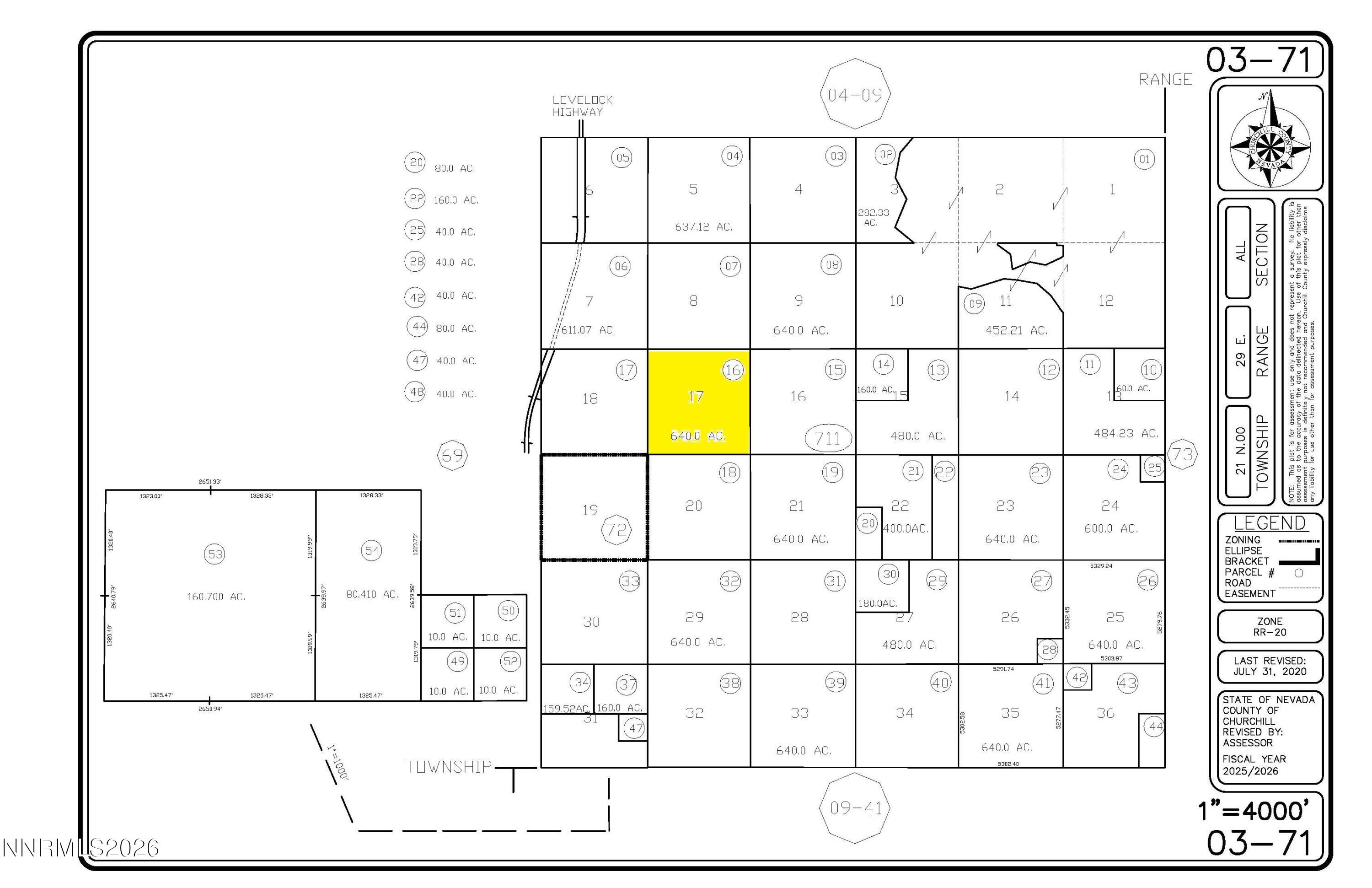 T21-n R29e S17 N/a Fallon, NV 89406 - Photo 3 of 3 003-711-16 Plat
