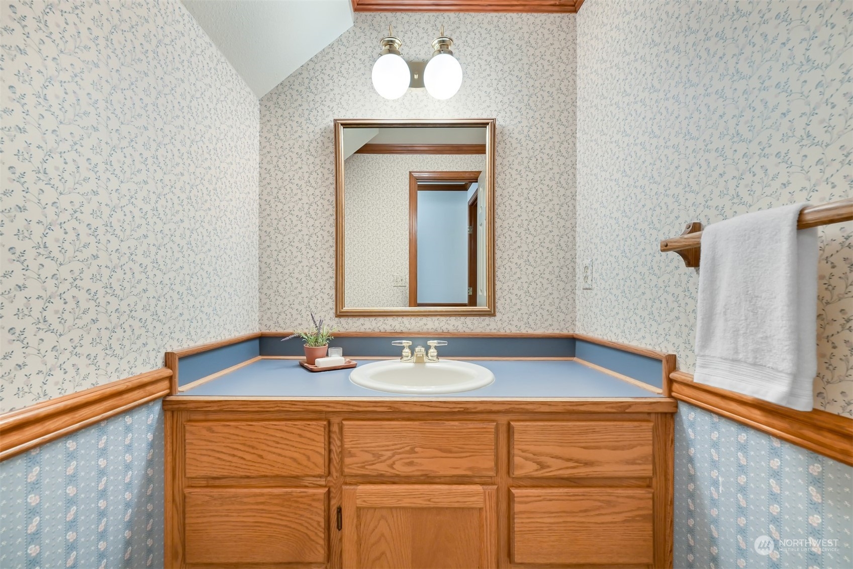 662 Clark Road Bellingham, WA 98225 - Photo 21 of 39 a bathroom with a sink and a mirror
