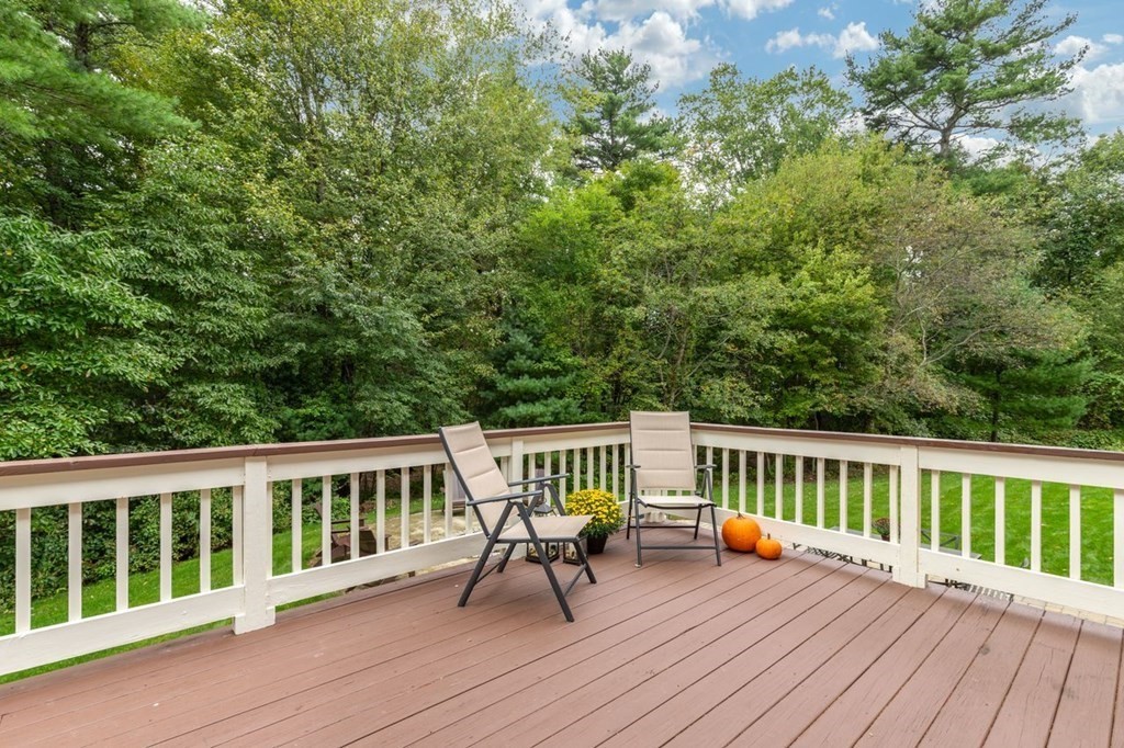3 Symphony Drive Easton, MA 02356 - Photo 37 of 42 a view of a deck with two chair and wooden floor
