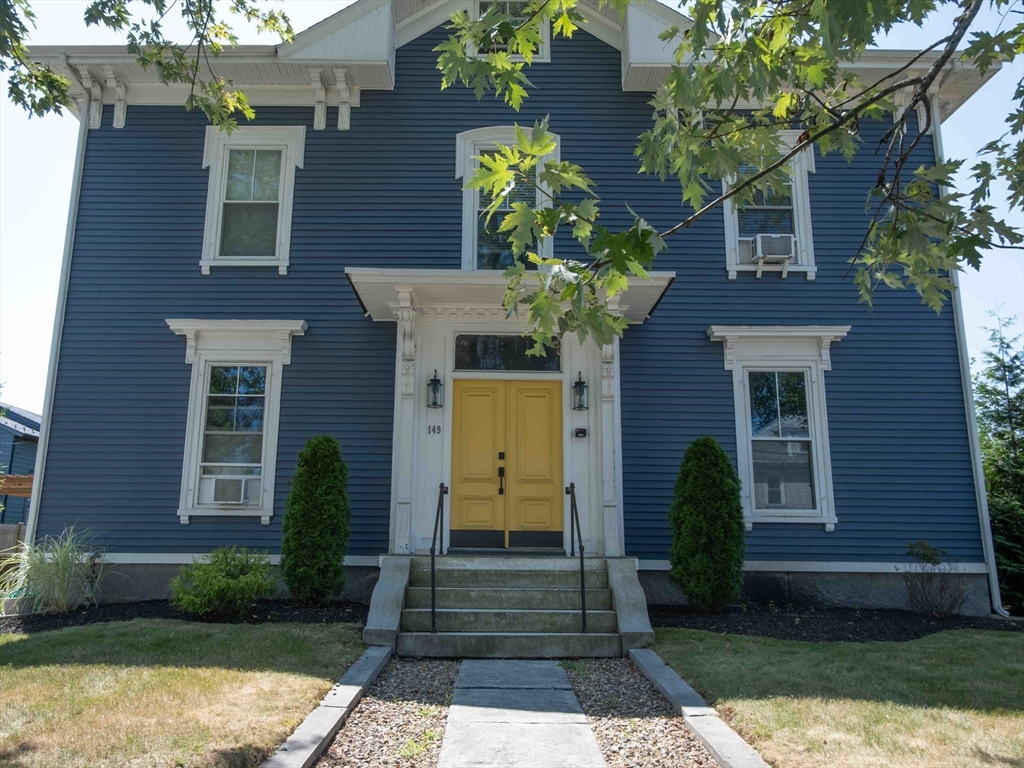 a front view of a house