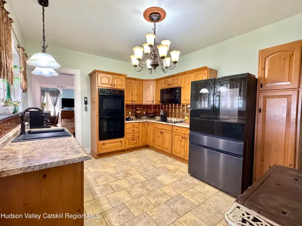 a view of kitchen and window