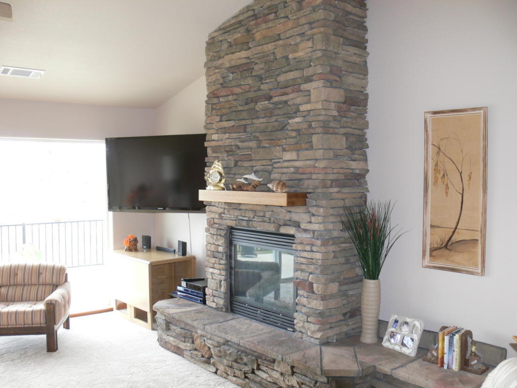 12608 Oak Run Road Oak Run, CA 96069 - Photo 36 of 53 Stacked Stone Fireplace