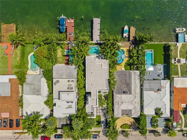 an aerial view of multiple house