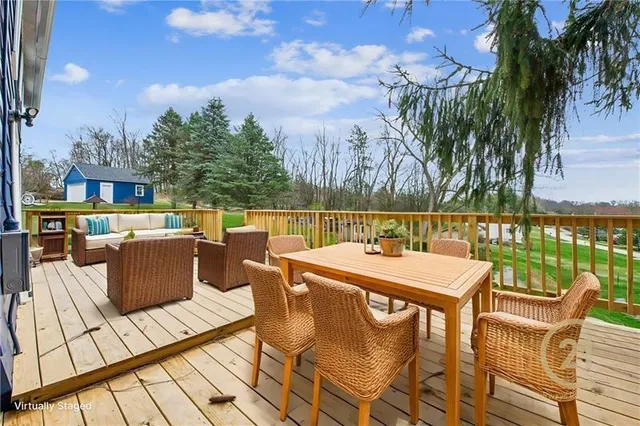 a view of a backyard of house