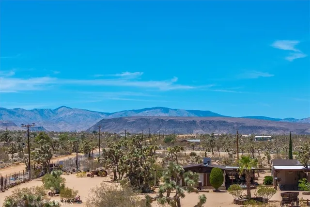 a view of city and mountain