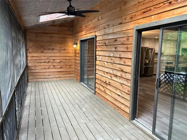 a view of outdoor space and deck