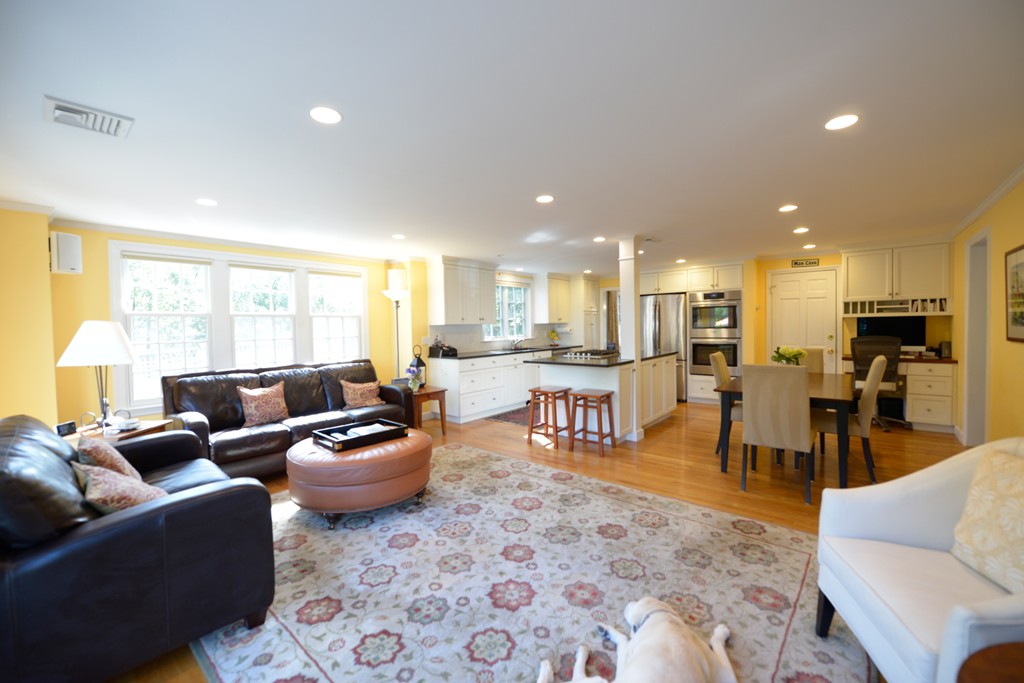 5 Ingraham Road Wellesley, MA 02482 - Photo 6 of 11 a living room with furniture kitchen view and a large window