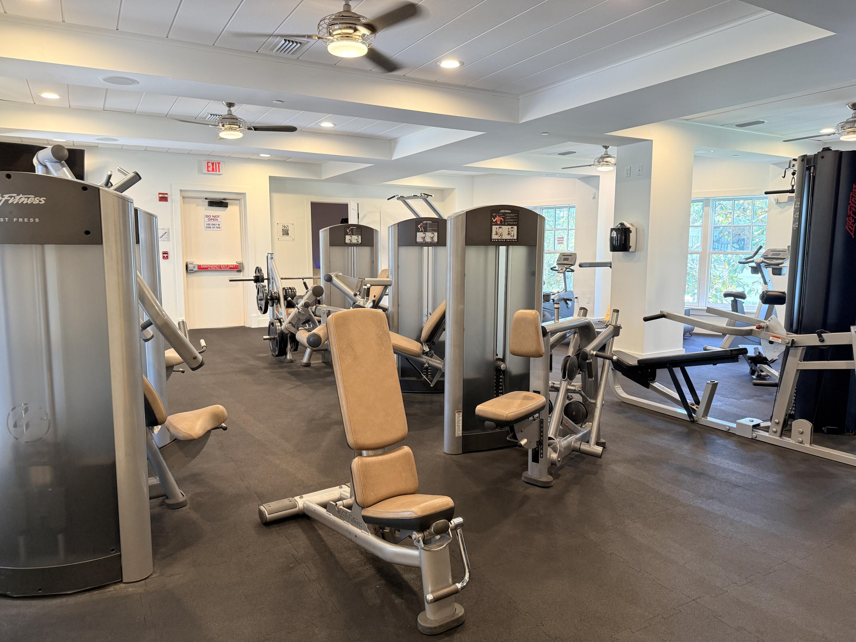 32461 East County Highway 30A, Unit 104 Inlet Beach, FL 32461 - Photo 65 of 97 a view of a room with gym equipment