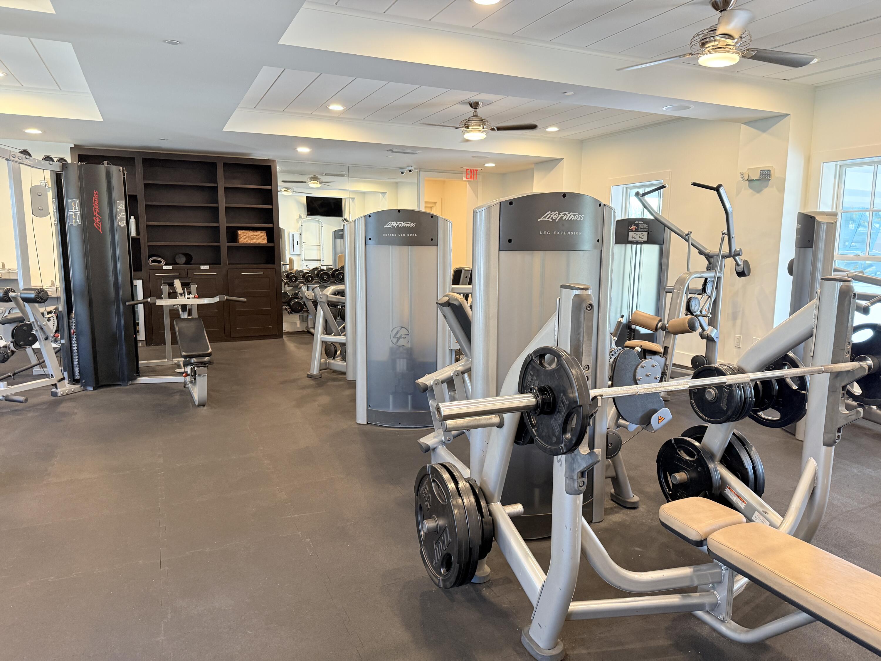 32461 East County Highway 30A, Unit 104 Inlet Beach, FL 32461 - Photo 66 of 97 a view of a room with gym equipment