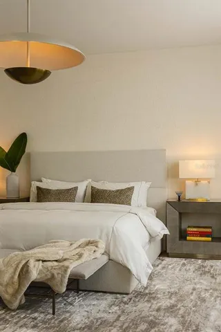 a living room with furniture and a couch