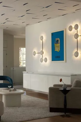 a living room with furniture and window