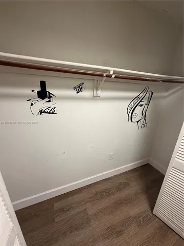 a view of a walk in closet