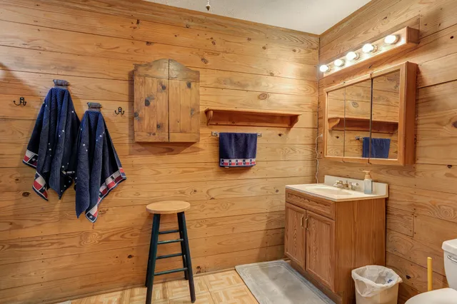 a view of a wooden door